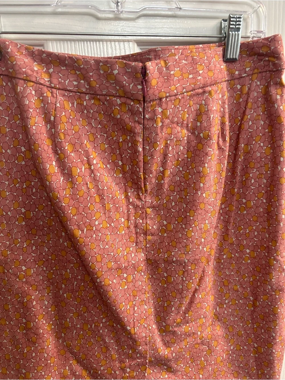 Talbots Women’s Pink Orange  Tulip Print Pencil Straight Skirt 10 Petite NWOT